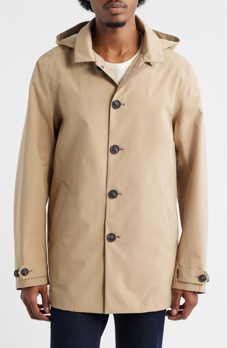 Save The Duck Benjamin Waterproof Rain Jacket, Alternate, color, Stardust Beige