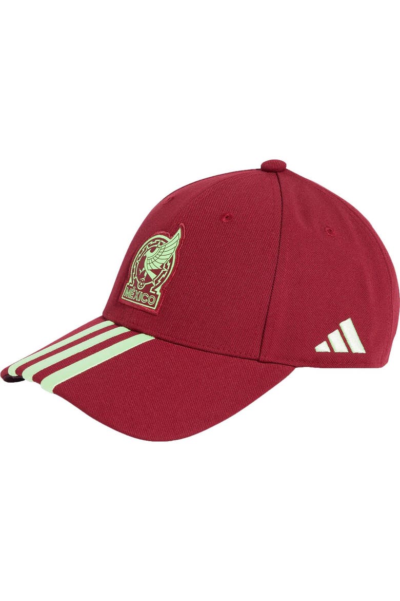 Men's adidas Green Mexico National Team Dad Adjustable Hat, Main, color, Burgundy