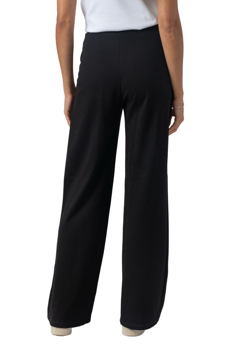 Saint + Sofia Keller Wide Leg Pant, Alternate, color, Black