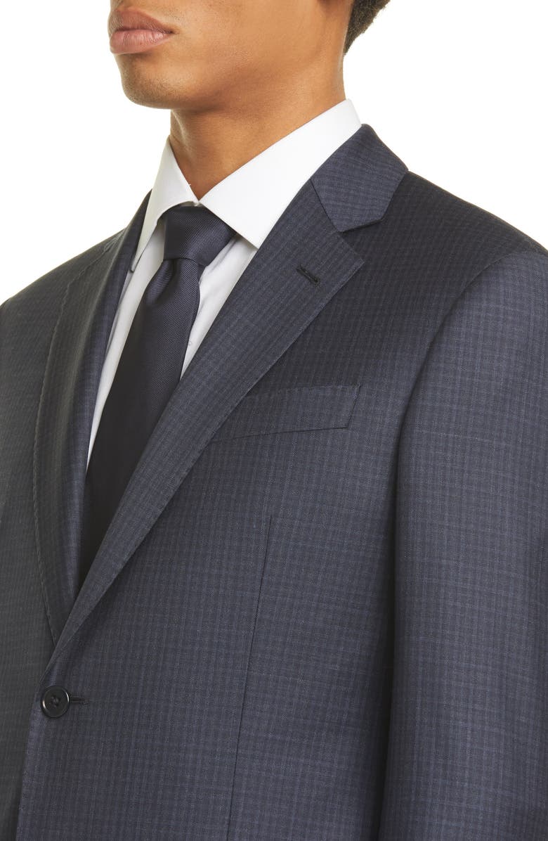 Emporio Armani G Line Trim Fit Check Wool Suit, Alternate, color, 