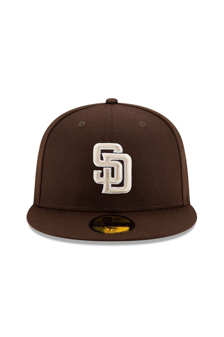 Men's New Era Brown San Diego Padres Alternate Authentic Collection On-Field 59FIFTY Fitted Hat, Alternate, color, BROWN