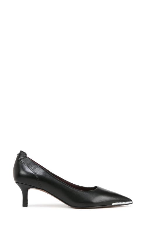 Franco Sarto Kalsa Womens Leather Pointed Toe Pumps In Black Leather