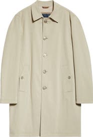 Herno Water Resistant Cotton Stretch Twill Topcoat