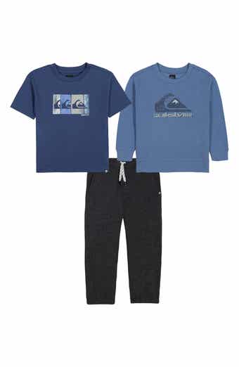 Kids' 3-Piece Fleece Sweatshirt, T-Shirt & Joggers Set