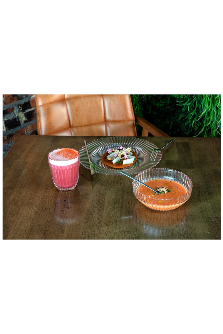 Archie Set of 4 Clear Dinner Plates, Alternate, color, CLEAR