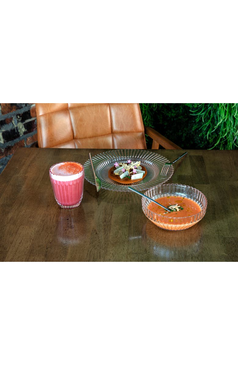 Fortessa Archie Set of 4 Clear Dinner Plates, Alternate, color, Clear