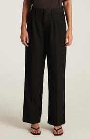 Mavi Jeans Pleated Wide Leg Twill Pants