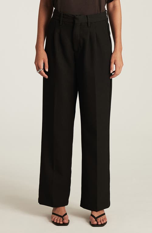 Mavi Jeans Pleated Wide Leg Twill Pants In Blue