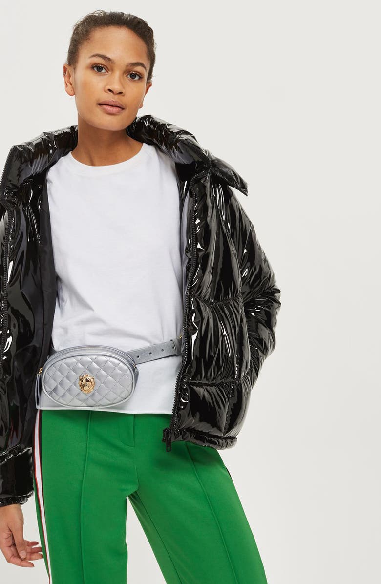 Topshop Lion Head Purse Belt, Alternate, color,