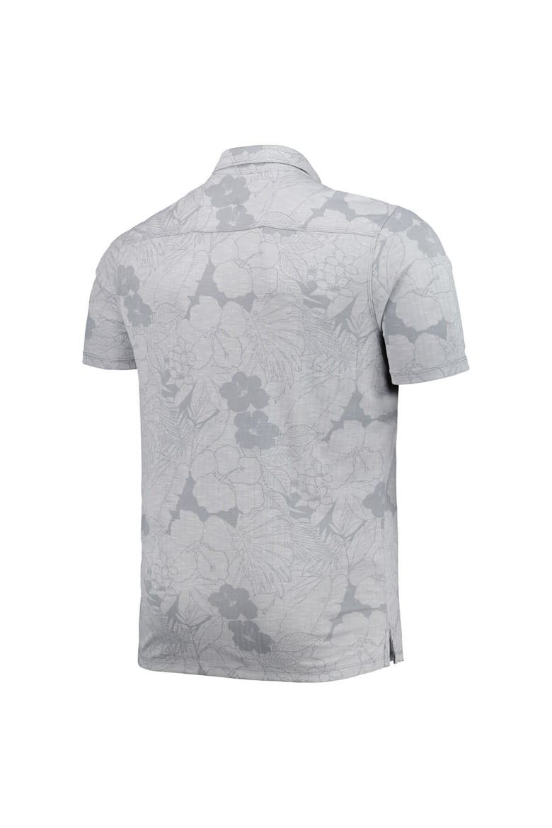 Men's Tommy Bahama Gray Los Angeles Dodgers Big & Tall Miramar Blooms Polo, Alternate, color, Gray