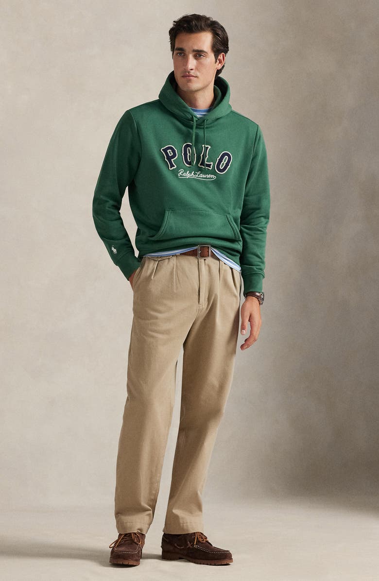 Polo Ralph Lauren The RL Western Logo Fleece Hoodie, Alternate, color, Verano Green