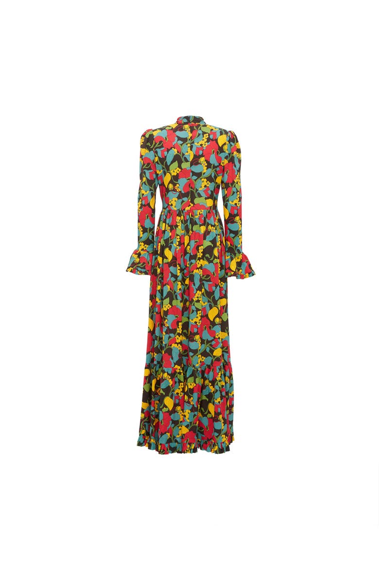 Visconti Dress Vines Brown, Alternate, color, Vines Brown