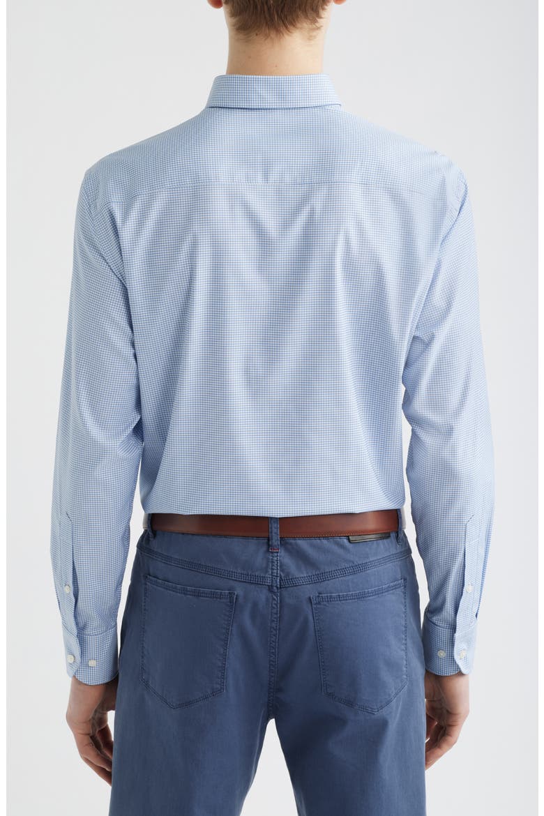 Leo Performance Twill Sport Shirt, Alternate, color, BLUE FREESIA