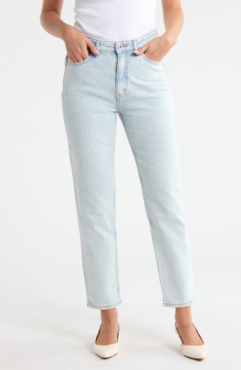 BOSS Noe Straight Leg Jeans, Main, color, Turquoise/Aqua