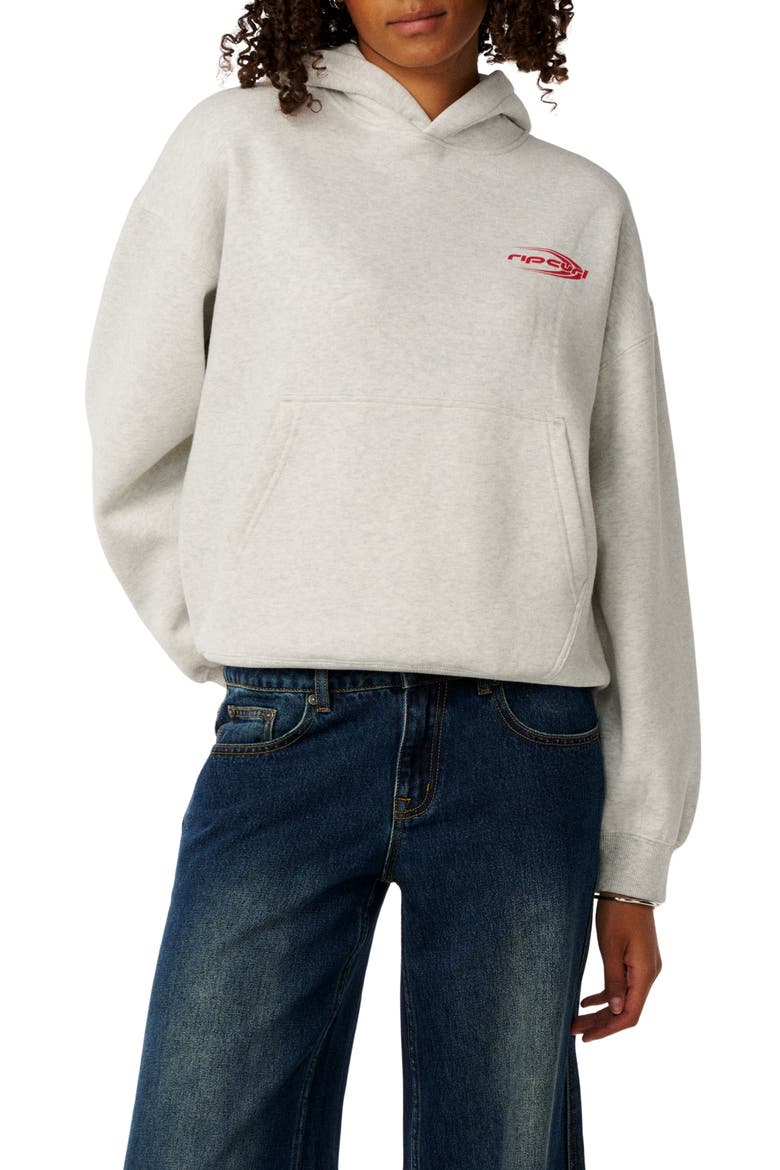 Evolution Cotton Blend Graphic Hoodie, Main, color, LIGHT GREY MARLE