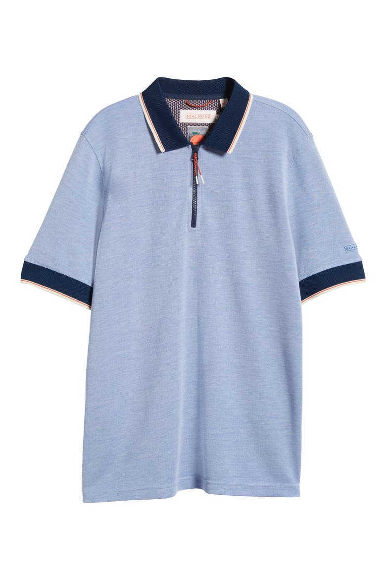 Eastgate Quarter Zip Polo, Alternate, color, BLUE