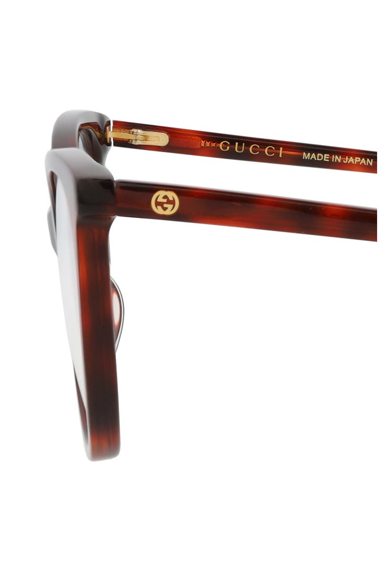 GG1079O Cat Eye Optical Glasses, Alternate, color, HAVANA HAVANA TRANSPARENT