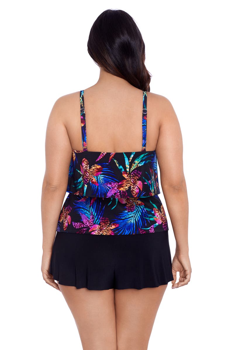 Trimshaper Roxy Swim Romper, Alternate, color, Leopard Lily