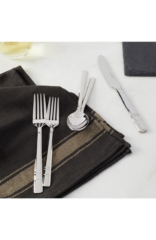 Henckels Cutlery Madison Square 65-piece Flatware Set In Silver