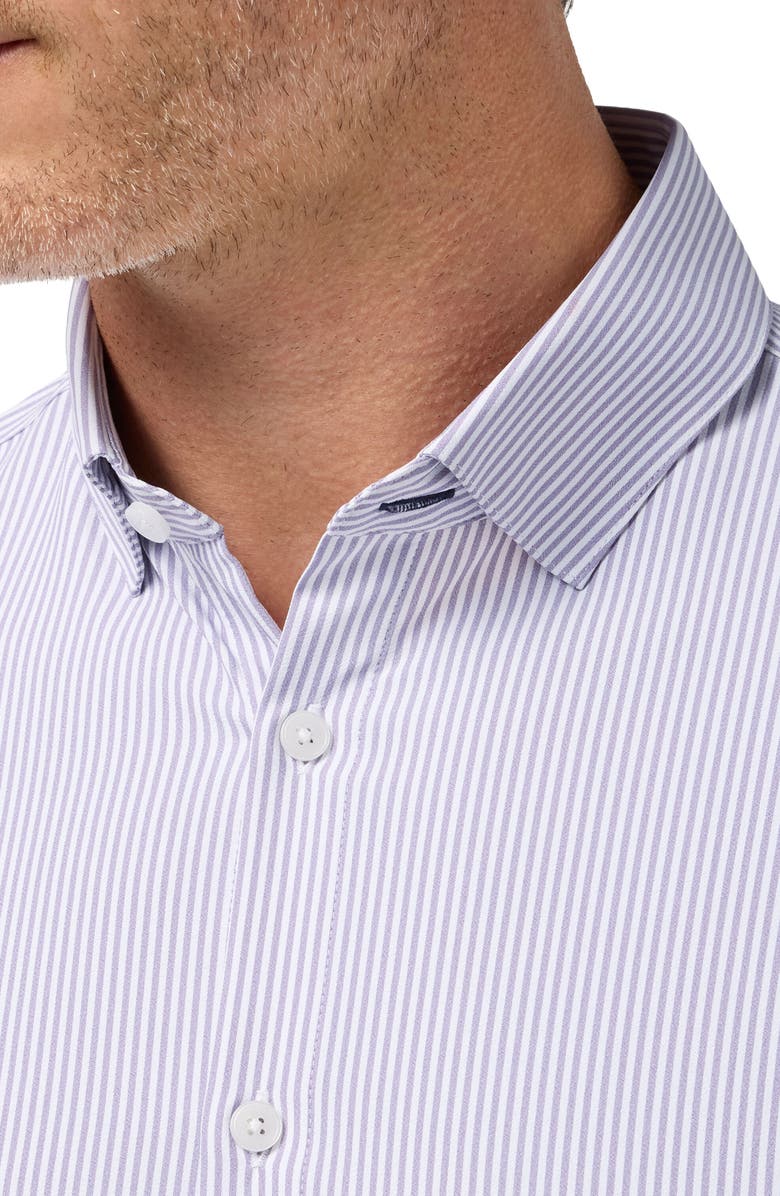 Mizzen+Main Leeward Trim Fit Stripe Performance Button-Up Shirt, Alternate, color, 