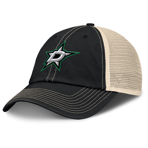 Men's Fanatics Black/Natural Dallas Stars Rival Trucker Adjustable Hat