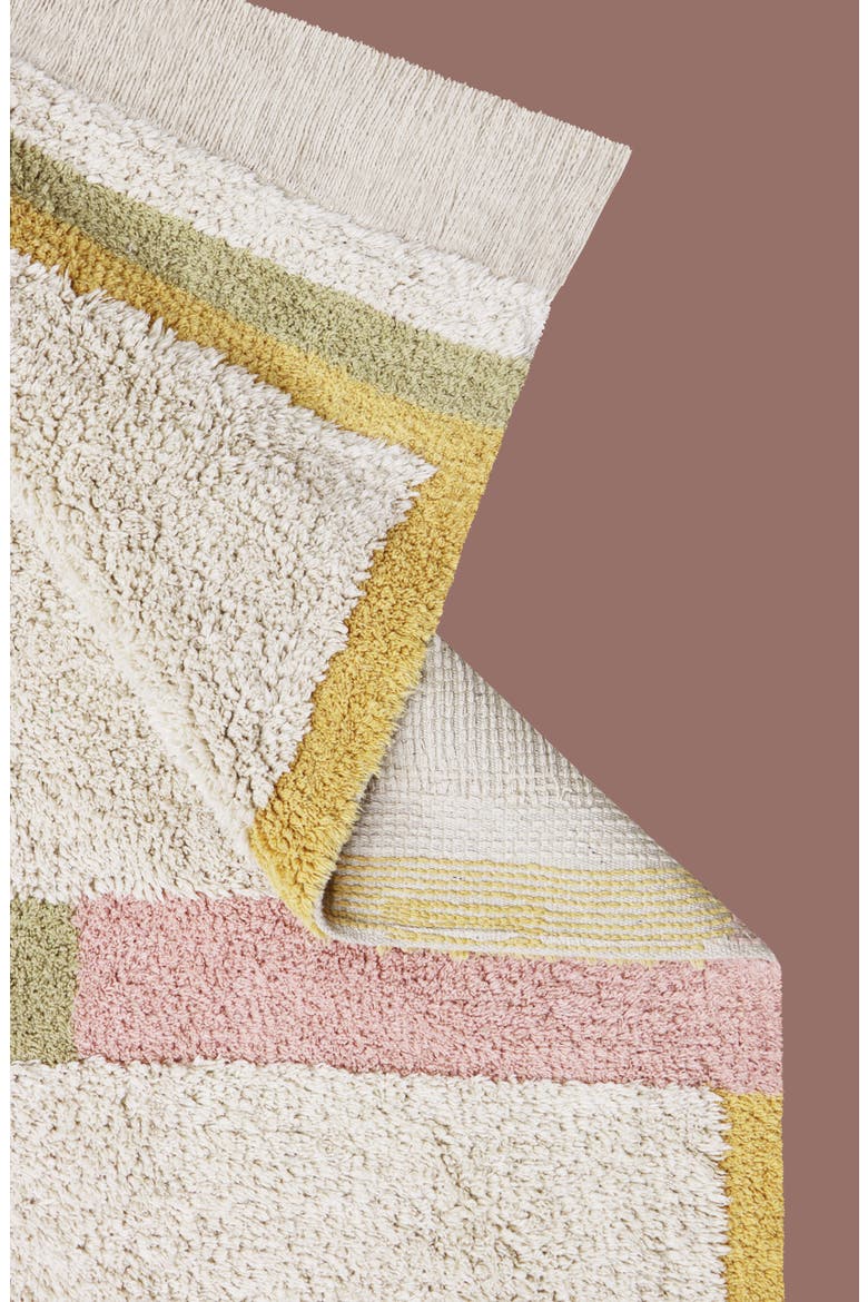 Lane Fringe Trim Washable Cotton Blend Rug, Alternate, color, VINTAGE NUDE