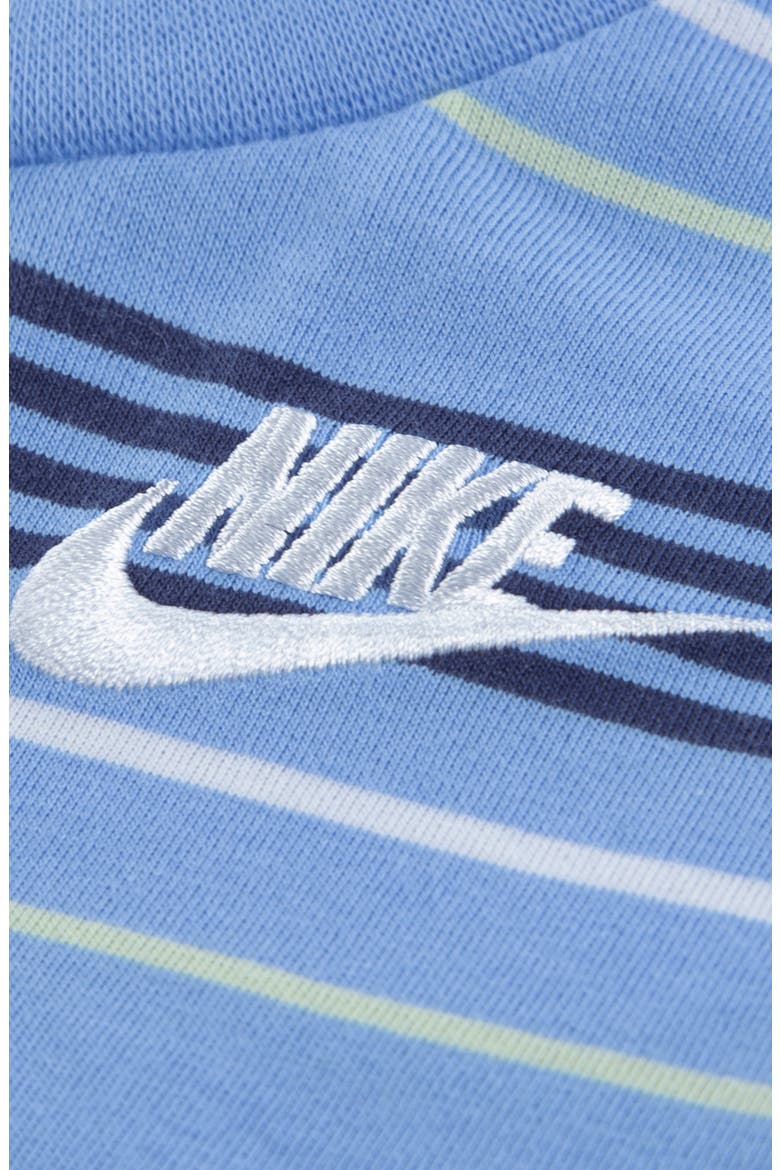 Stripe T-Shirt & French Terry Shorts Set, Alternate, color, UNIVERSITY BLUE