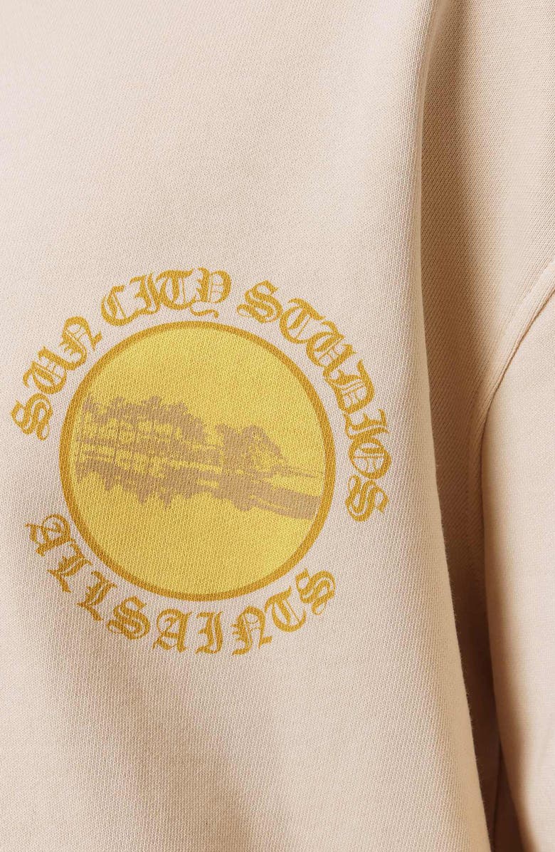 AllSaints Sun City Etta Graphic Sweatshirt, Alternate, color, Birch White