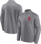 FANATICS Men's Fanatics Branded Heather Gray Oklahoma Sooners Vintage Fleece Quarter-Zip Jacket