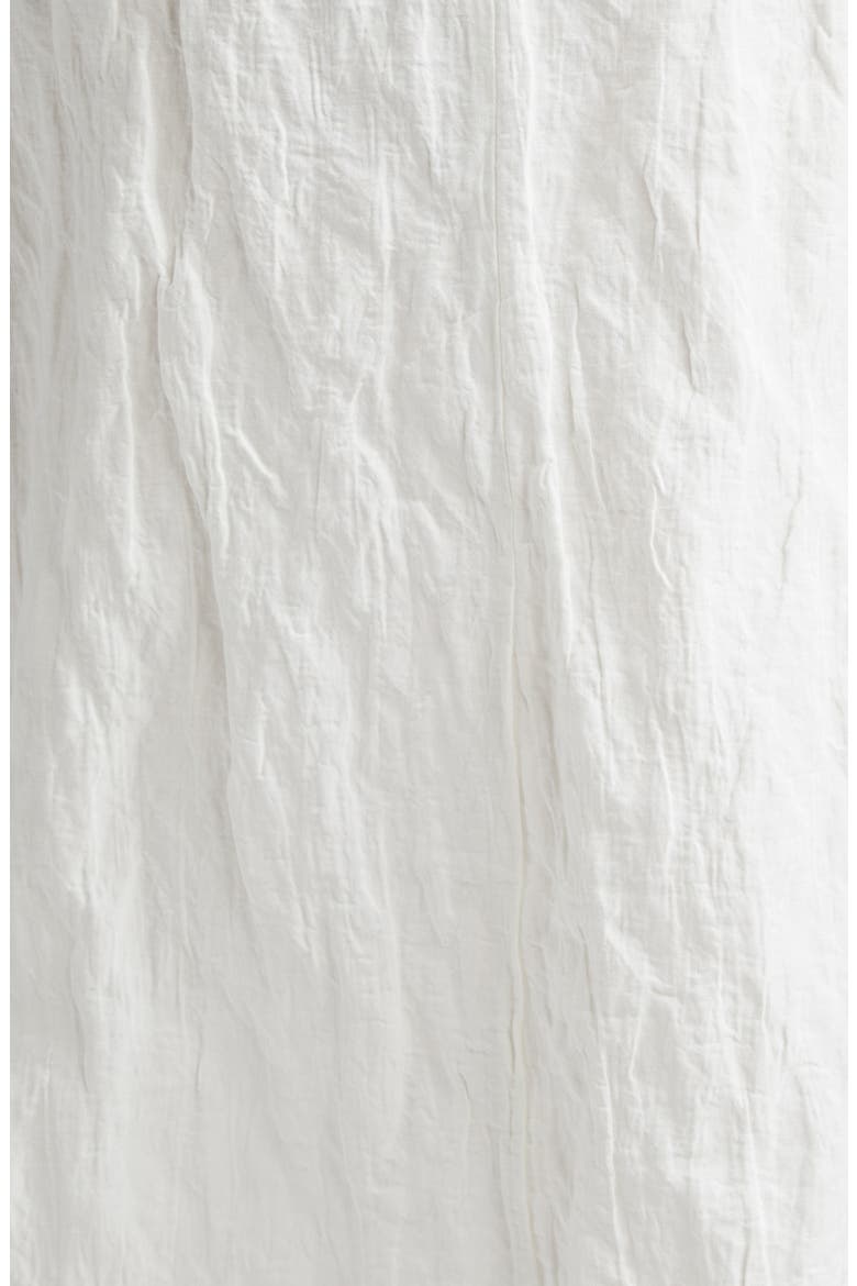 Hansly Crinkle Cotton Blend Midi Skirt, Alternate, color, OFF WHITE