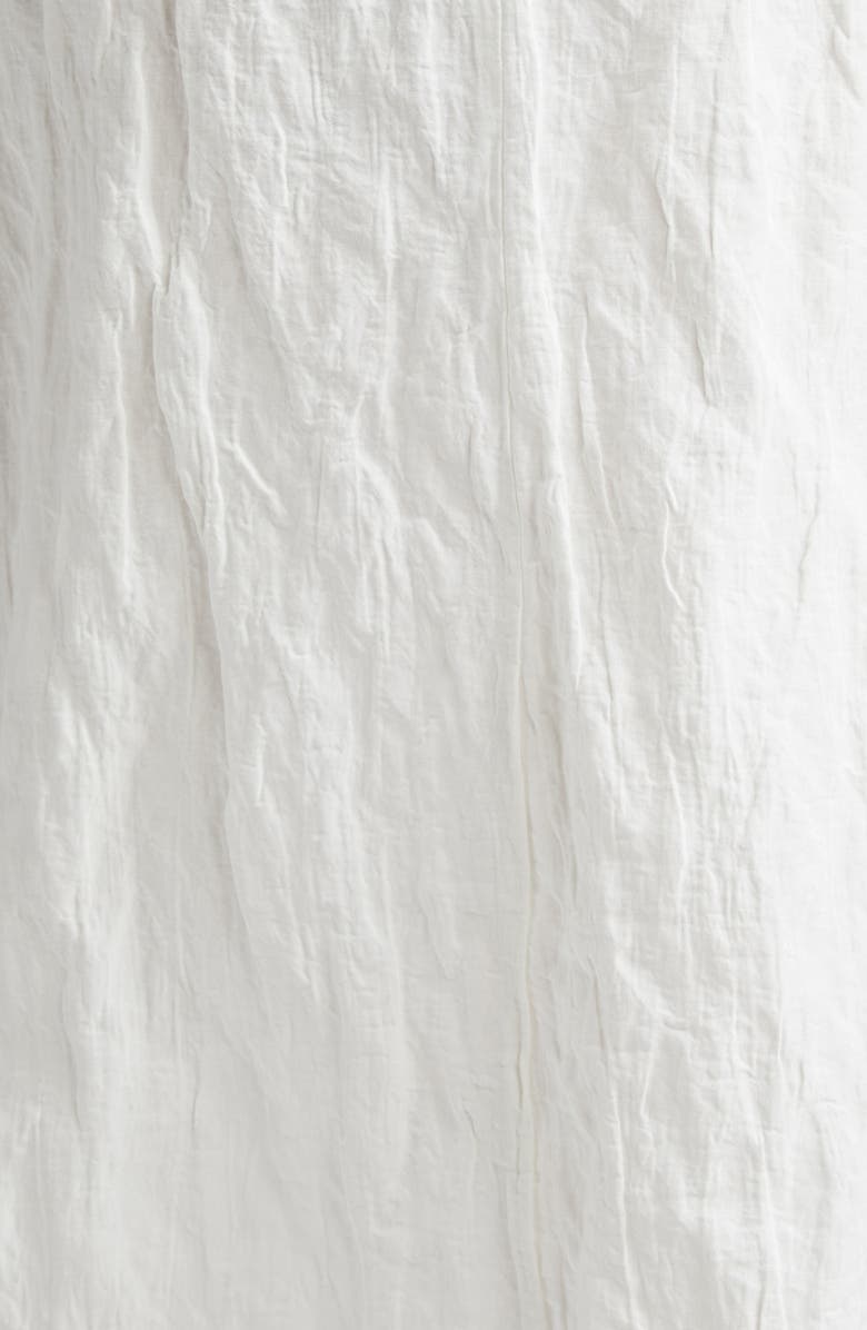 Proenza Schouler Hansly Crinkle Cotton Blend Midi Skirt, Alternate, color, Off White