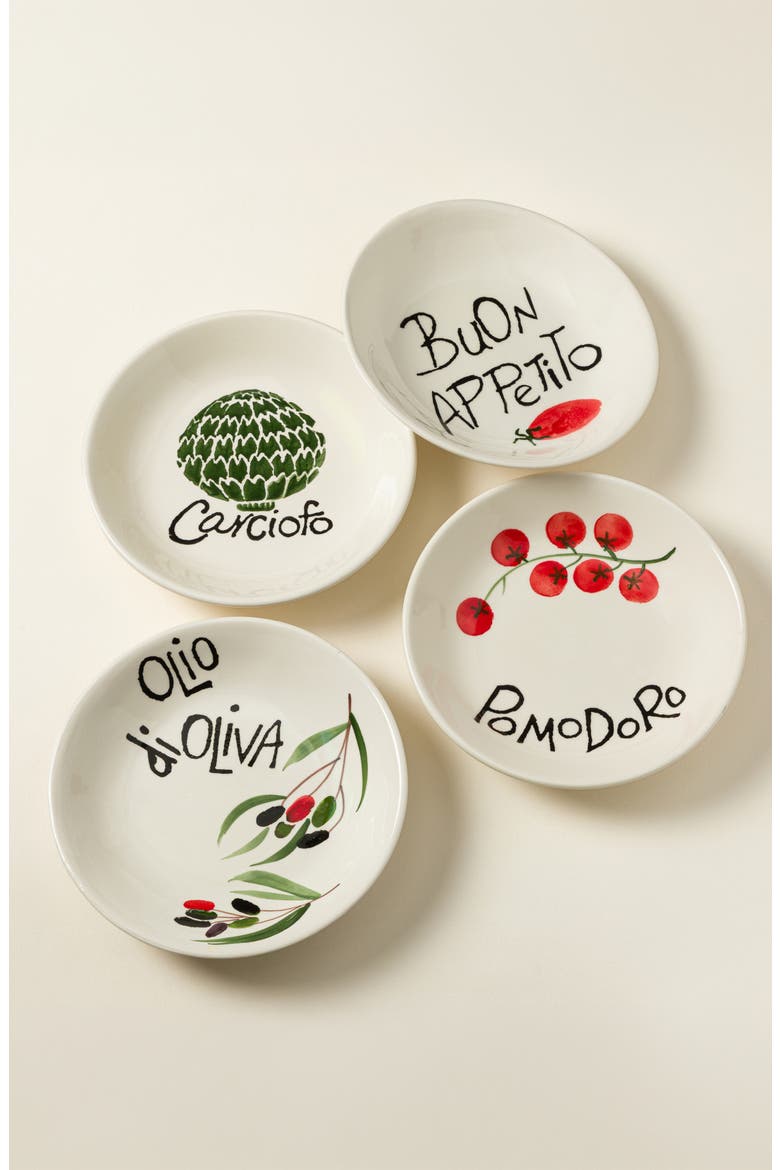 Hand-Painted Italian Pasta Bowls- Set of 4 by Rosanna s Inc, Alternate, color, Multi