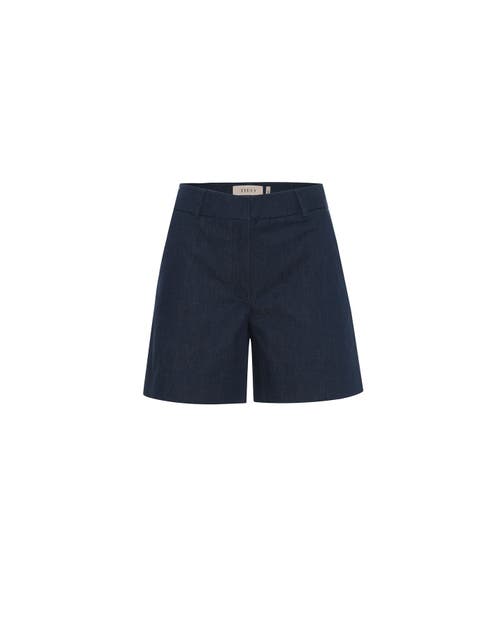 Theo The Label Demeter Denim Shorts In Denim