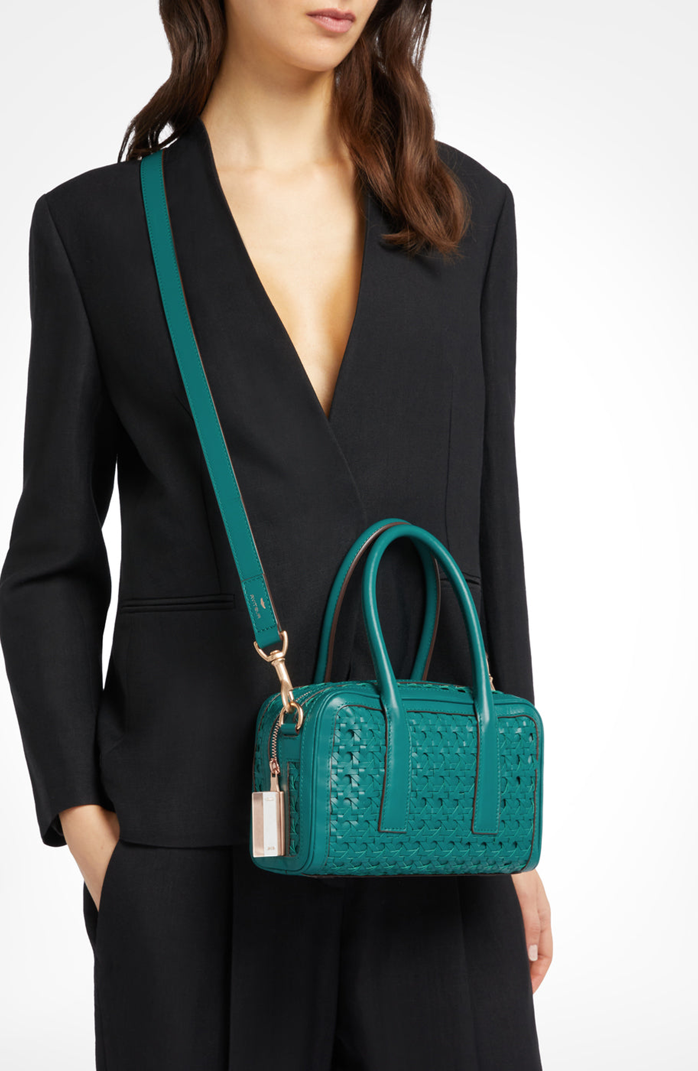 Cristallino Handbag, Alternate, color, Teal