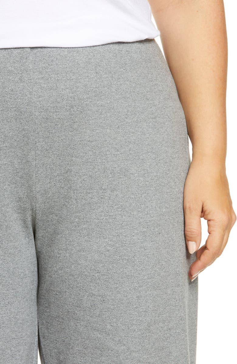 Eileen Fisher Mélange Wide Leg Stretch Organic Cotton Pants, Alternate, color,