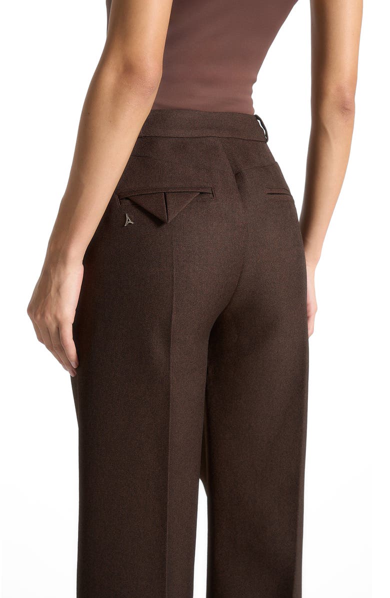 Manière De Voir Julie Tailored Twin Pleat Trousers, Alternate, color, Brown