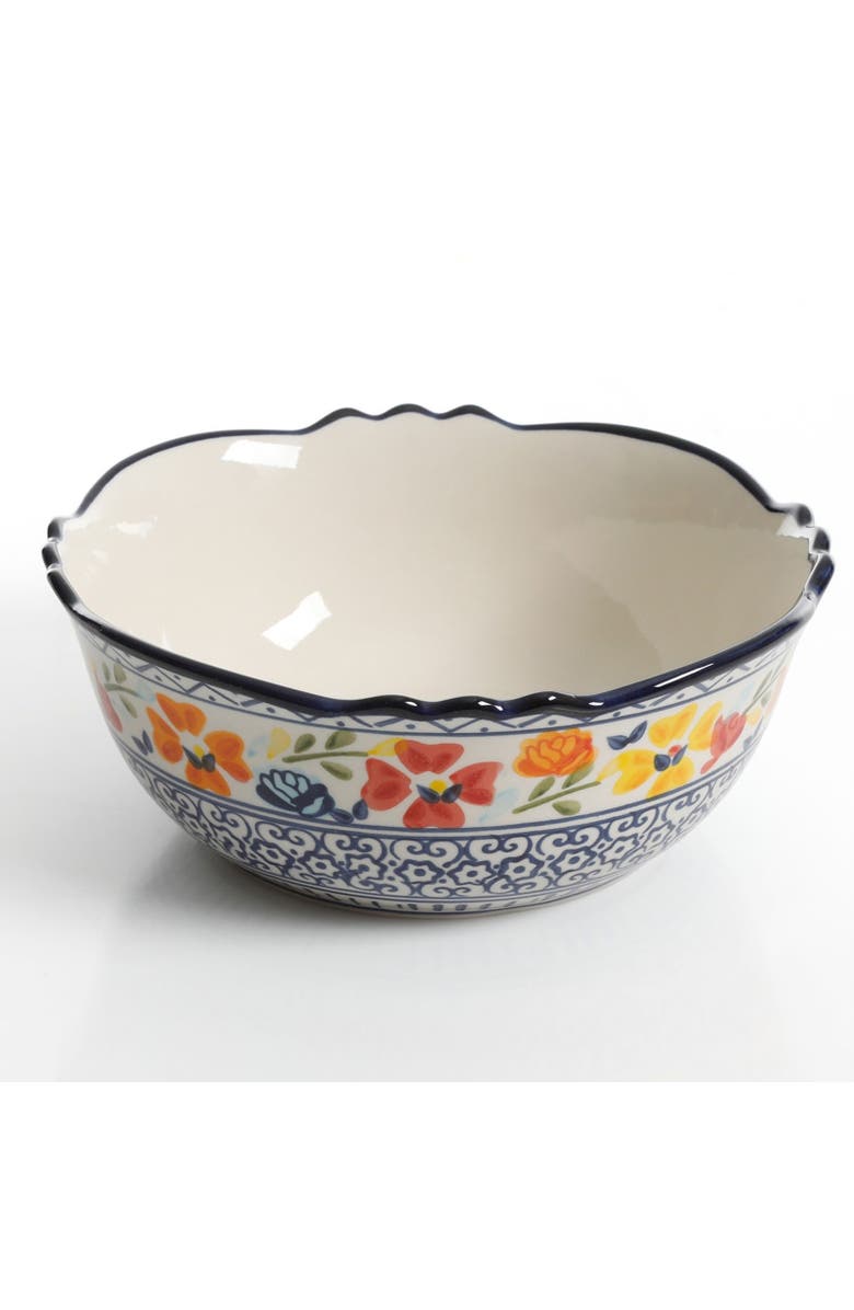 Gibson Home Luxembourg 2 Piece Stoneware Bowl Set, Alternate, color, White