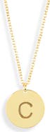 MESHMERISE Initial Disc Pendant Necklace