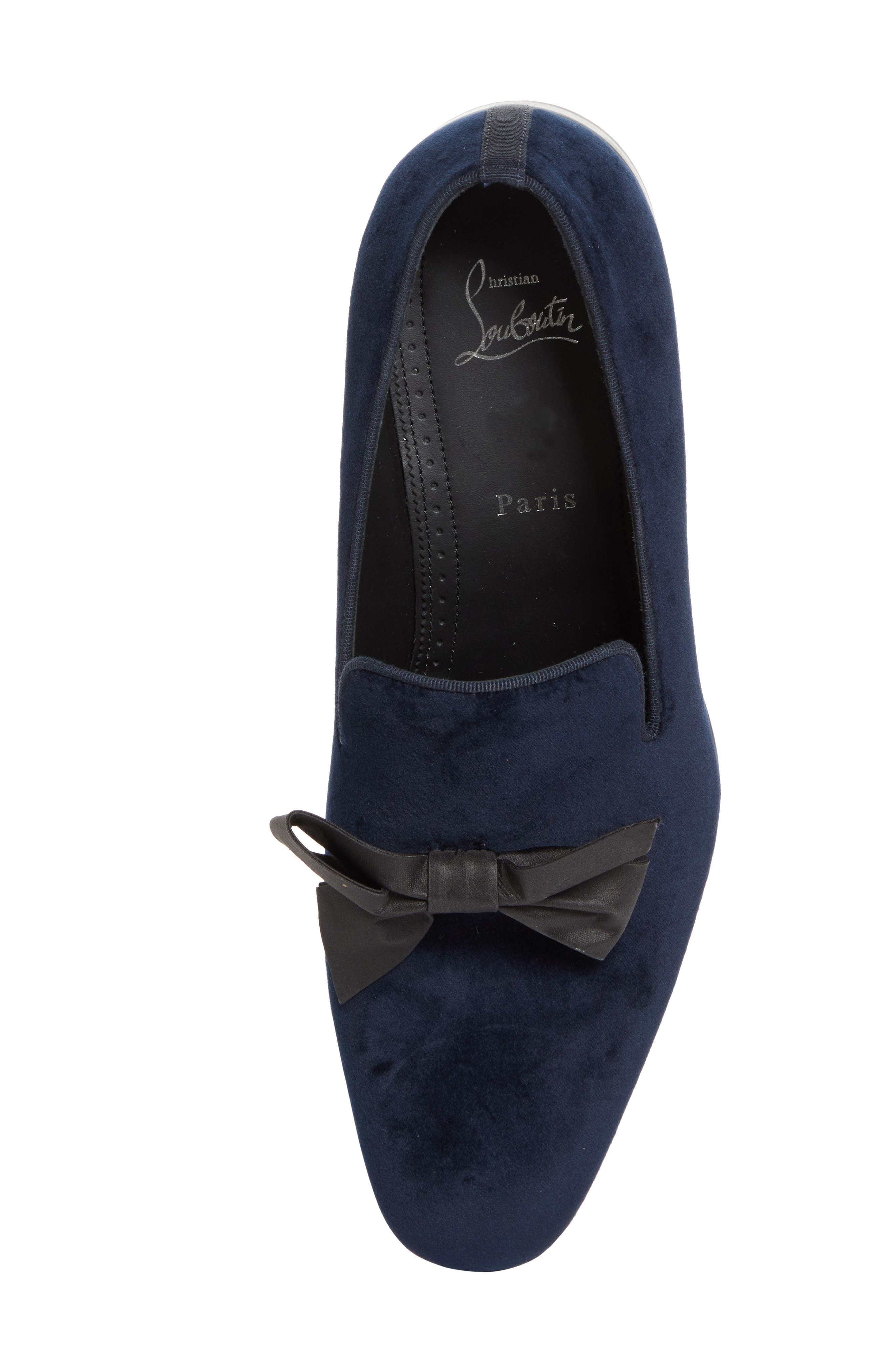 Christian Louboutin December First Bow Loafer, Alternate, color, Last Night/ Black