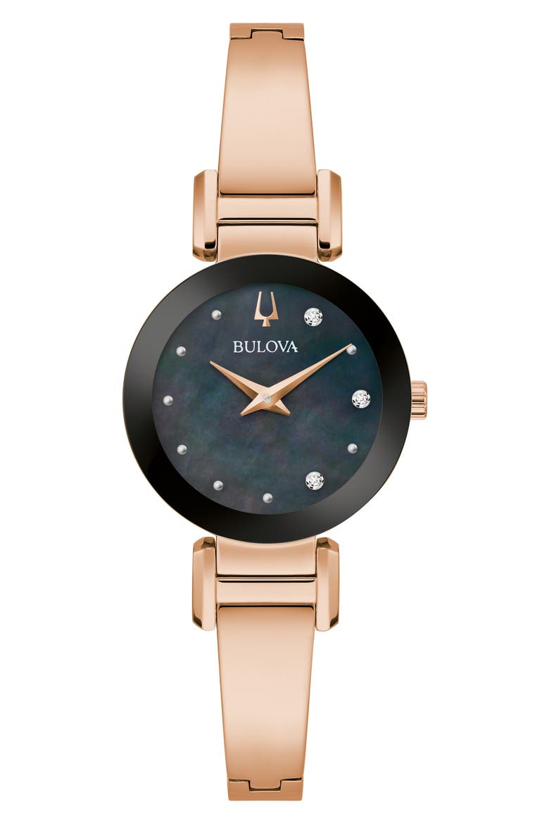 Marc Anthony Diamond Bangle Watch, 26mm, Main, color, ROSE GOLD-TONE