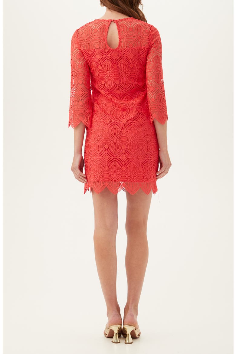 Atlantic Lace Shift Dress, Alternate, color, MOROCCAN SUNSET