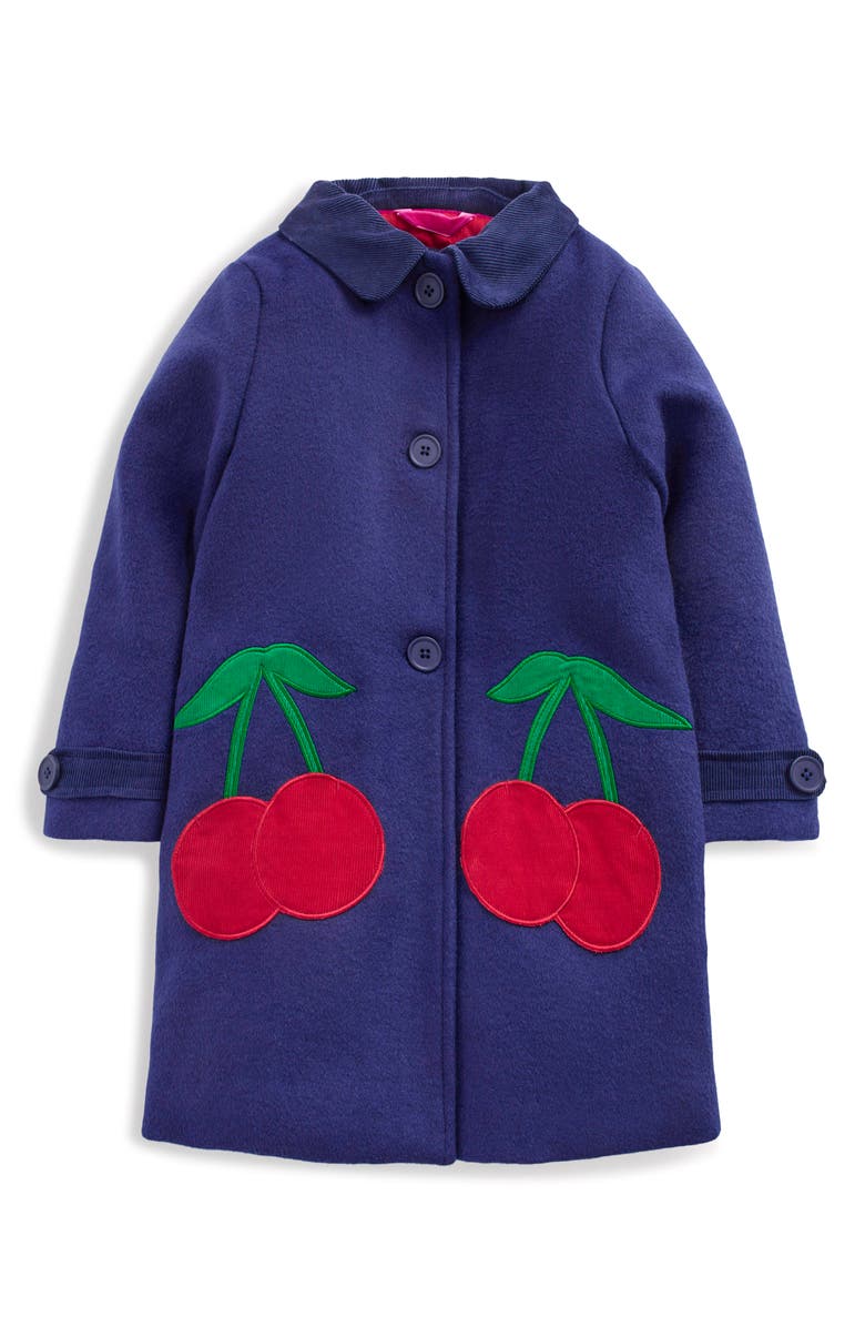 Mini Boden Kids' Wow Smart Coat, Main, color, Starboard Blue Cherry Rainbow