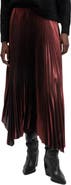 AllSaints Phia Metallic Pleated Skirt