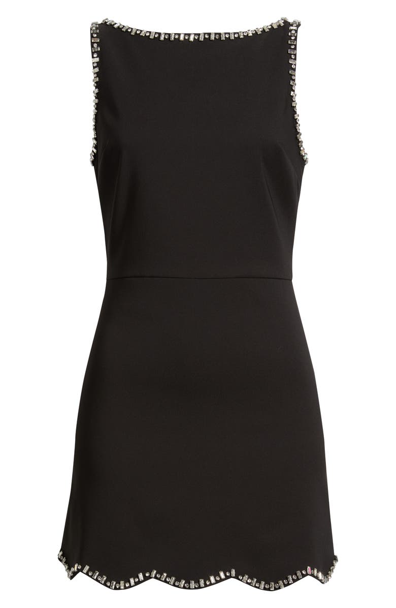 En Saison Leah Rhinestone Sleeveless Minidress, Alternate, color, Black