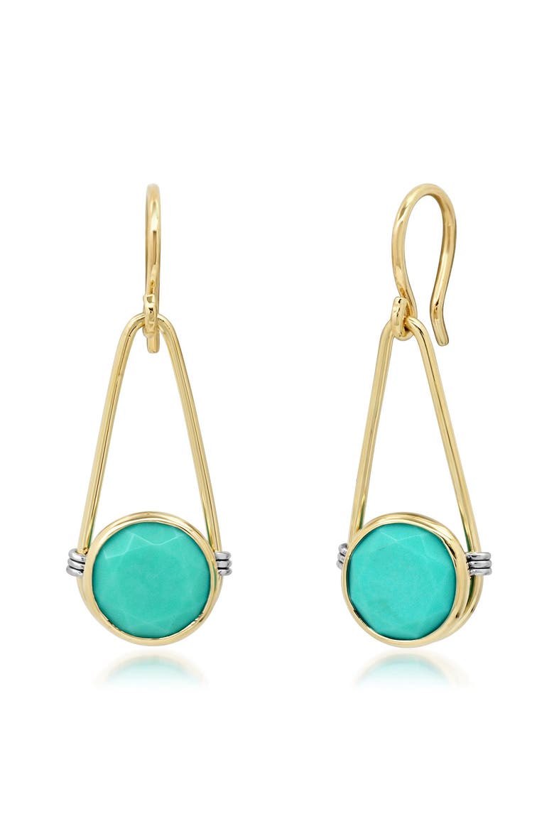 "Candy Rush" Single Drop Gemstone Earring, Main, color, Turquoise