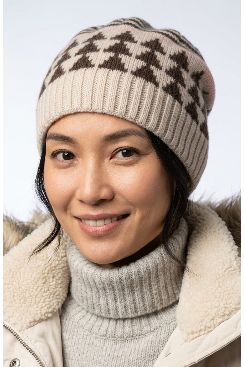 CASHMERE HAT IN NORDIC DESIGN, Alternate, color, IVORY COMBO