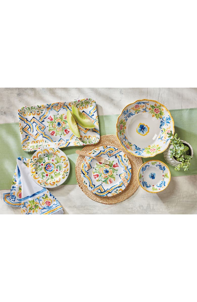 tag Capri Multicolor Melamine Serving Bowl Dishwasher Safe, Alternate, color, Multicolored