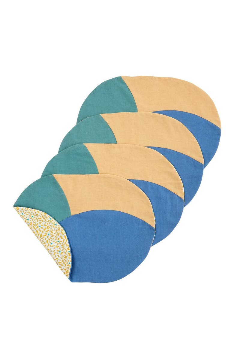 Kaplan Early Learning Company Double-Sided Placemats - Set of 4, Alternate, color, Multicolored