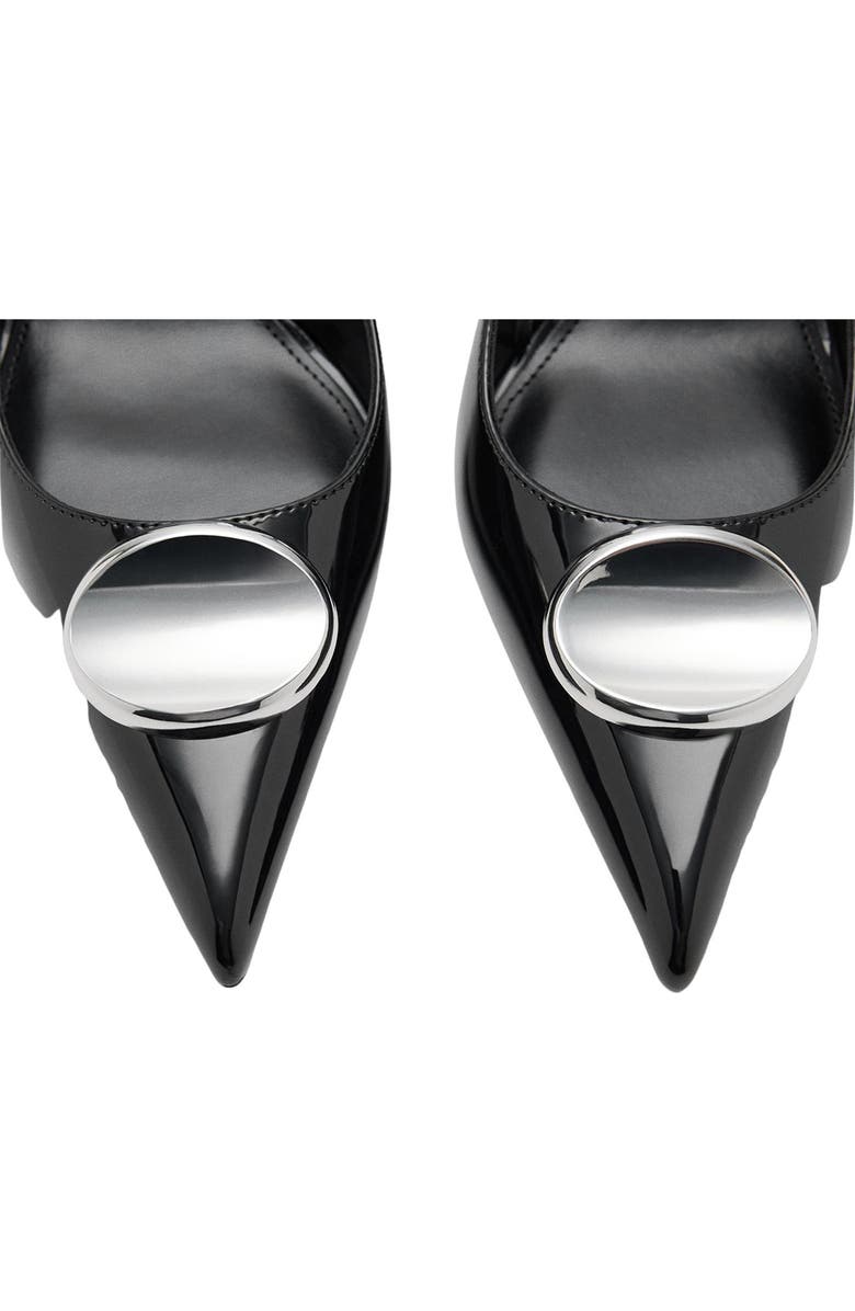 MANGO Pointed Toe Slingback Pump, Alternate, color, Black