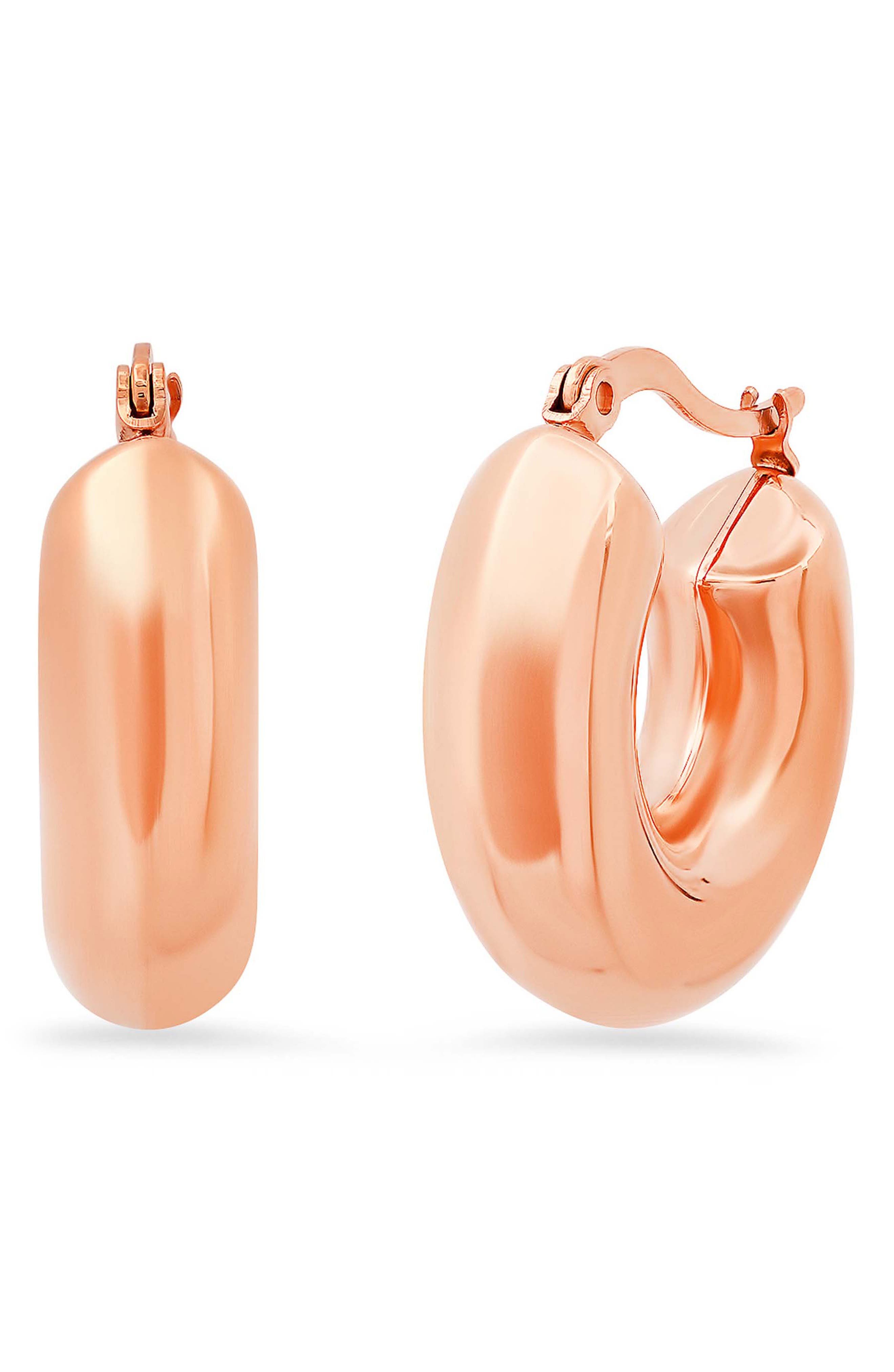 18k Gold Plated Huggie Hoop Earrings